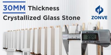 30mm Thick Pure White Glass Crystallized Stone: Tailoring Your Product Line